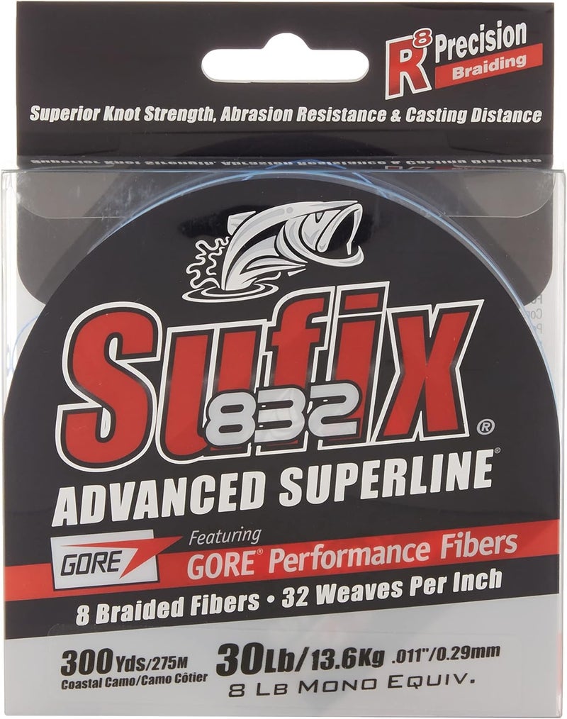Sufix 300 Yard 832 Advanced Superline Braid Fishing Line - Coastal Camo - Image 3